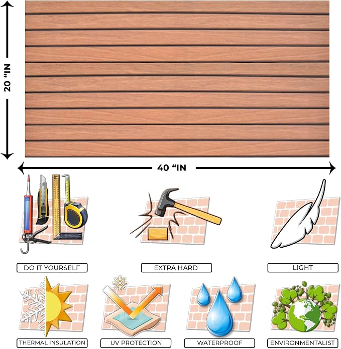 IZODEKOR 3D Wood Effect Wall Panels - Image 4