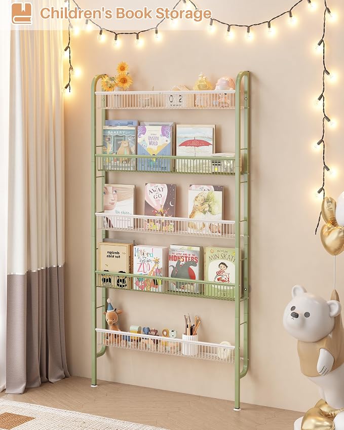 UMDONX Behind The Door Bathroom Shelf Narrow 5-Tier, Space-Saving Slim Storage - Image 5
