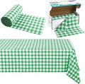 Kochorie 54 Inch x 300 Ft Light Green Checkered Plastic Table Cloth Roll by Kochorie