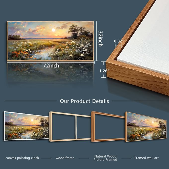hyidecorart Large Framed Wall Art, Landscape Wall Art, Nature Wall Decor - Image 5