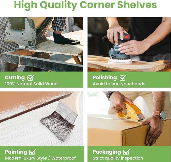NATURE'S SOURCE Floating Corner Shelves - Image 7