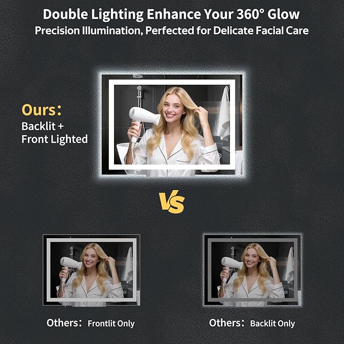 24"x36" LED Bathroom Mirror - Image 4