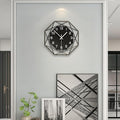 Modern Wall Clocks for Living Room Decor 12in Black Wall Clock Silent by CreativeWallClock