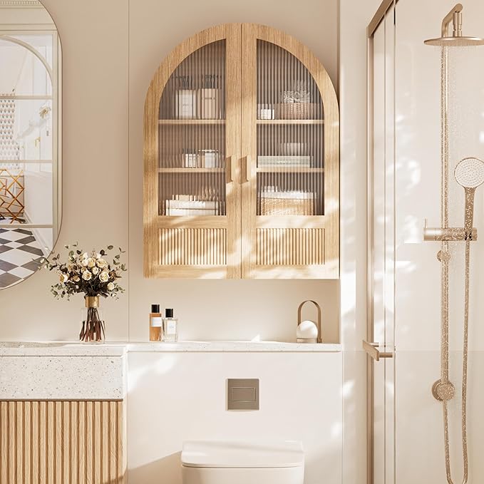 INNOD 4-Tier Arched Bathroom Wall Cabinet - Image 5