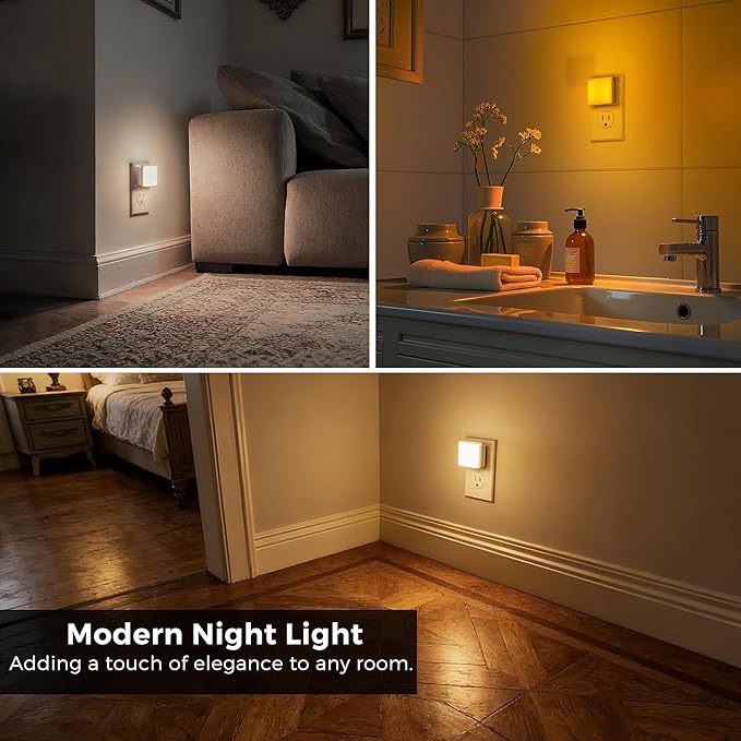 L LOHAS LED 3CCT Night Lights Plug into Wall 2-Pack, 0.3W Plug in Night Light - Image 6