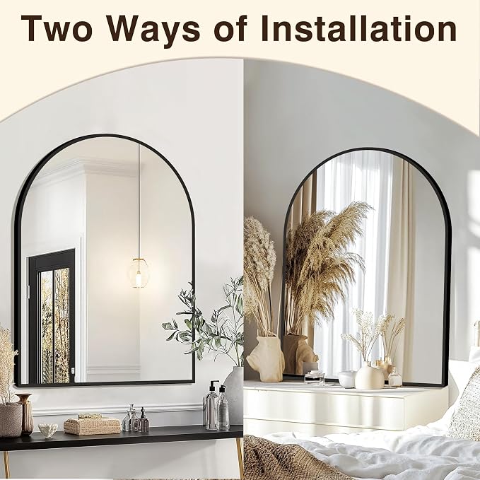 FICTOR Bathroom Mirror for Wall, Arched Vanity Bathroom Mirror for Over Sink - Image 5