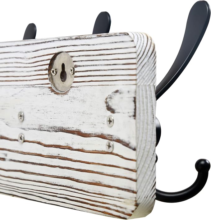 SKOLOO Rustic Wall Mounted Coat Rack, Wood Coat Rack Wall Mount - Image 4