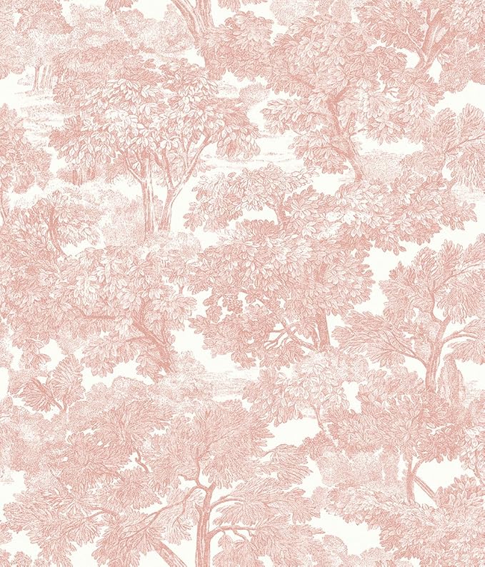 Chesapeake, Spinney Rose Toile Wallpaper, Pre-Pasted, 20.5-in x 33-ft by Chesapeake