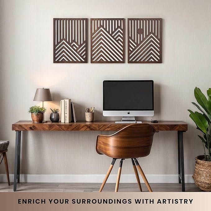 qmmp Modern Wooden Wall Sculptures - Image 3