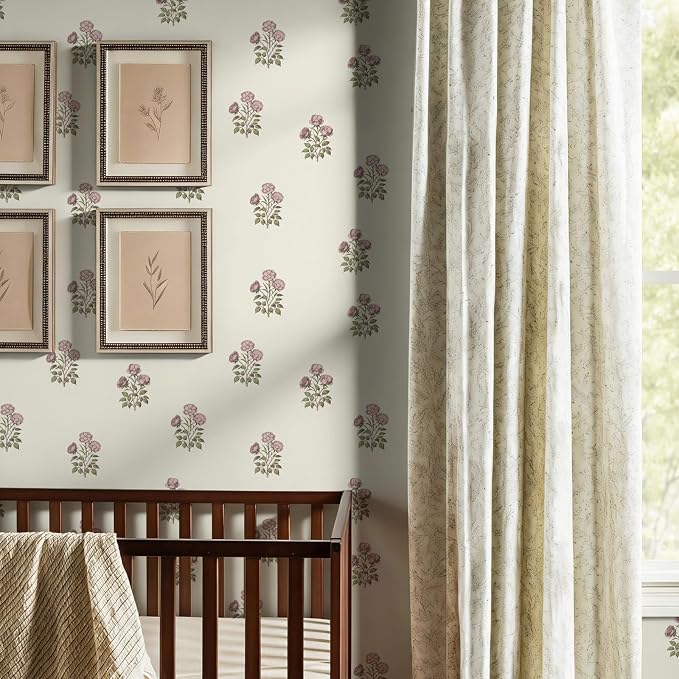 17.3"× 590.5" Vintage Floral Wallpaper Peel and Stick Boho Wallpaper Removable - Image 5