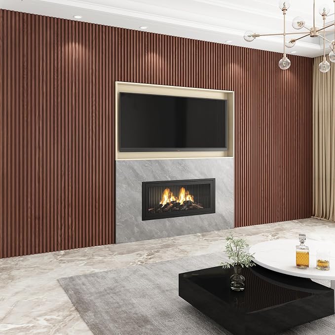 8-Pack WPC Wall Panels 108’’ x 6.1’’ 3D Slat Wall Panel Acoustic Wall Paneling - Image 5