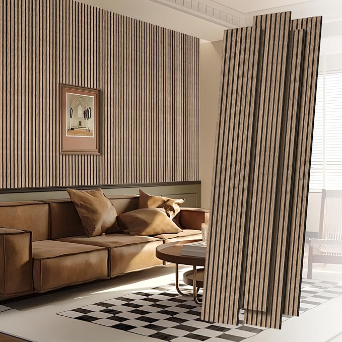 RITOLLO 4 Pack Wood Panels for Wall, 92.5"×12.6" Wood Slat Acoustic Panels for by Ritollo