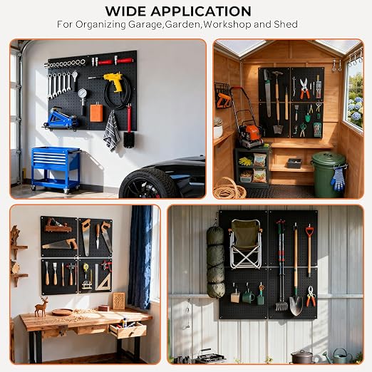 INCLY 4 Pack Peg Board, Peg Board Panels - Image 7
