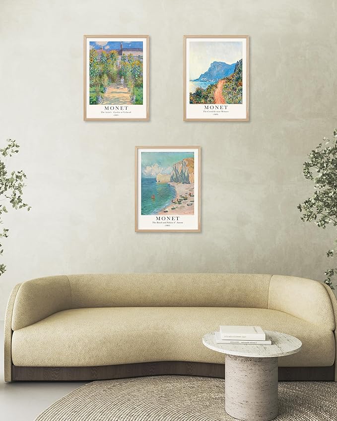 HesenDot Unframed Claude Monet Posters Set of 3, 12x16in Vintage Landscape - Image 7