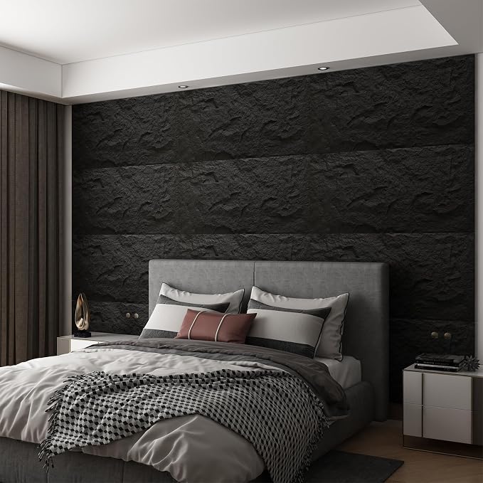 OUZUGIE 4 PCS Faux Stone Wall Panel 47.2’’ x 23.6’’ Interior Exterior Wall - Image 7