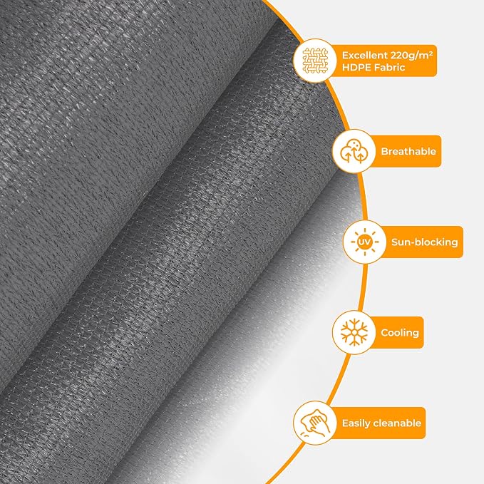 HOMEDEMO Outdoor Roller Shades for Patio, Sun Roller Shade Cloth Roll Blinds - Image 4