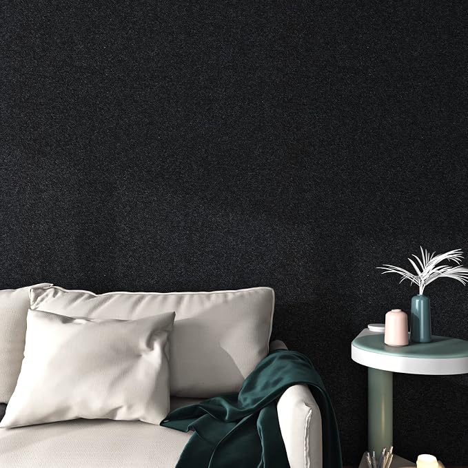 FunStick 15.8"x240" Self Adhesive Felt Fabric Sheets Black Velvet Fabric - Image 7
