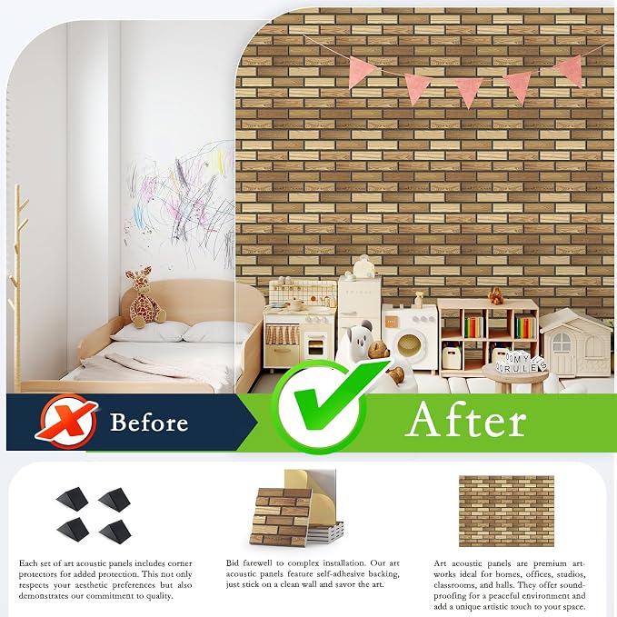 12Pack Acoustic Panels, High Density Decorative Acoustic Foam - Image 5