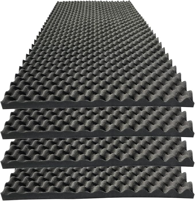 4 PCS Acoustic Panels, High Density Fireproof Noise Cancelling Foam Studio Foam by KTOESHEO