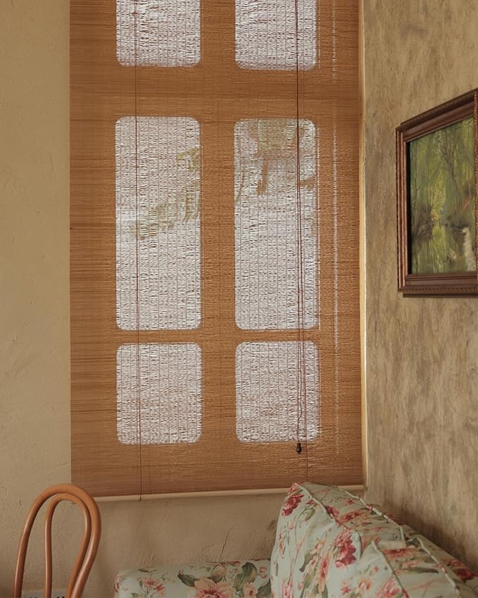 51" Wx72 H Bamboo Blinds Roller Shades - Image 3