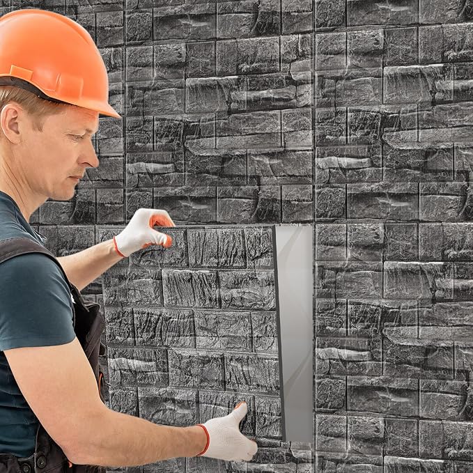 Tinlade 30 Pcs 28.81 Sq ft 3D Wall Panels Peel and Stick Foam Brick Wallpaper - Image 4