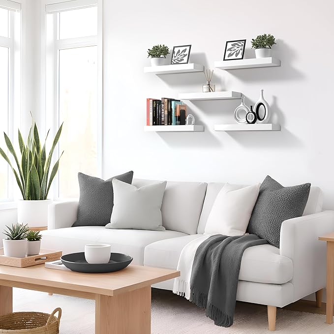 Sorbus Floating Shelves for Wall – 16 Inch Floating Shelf for Kitchen, Living - Image 7