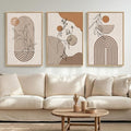 Large Framed Earth Tone Boho Abstract Wall Art by Cuspin