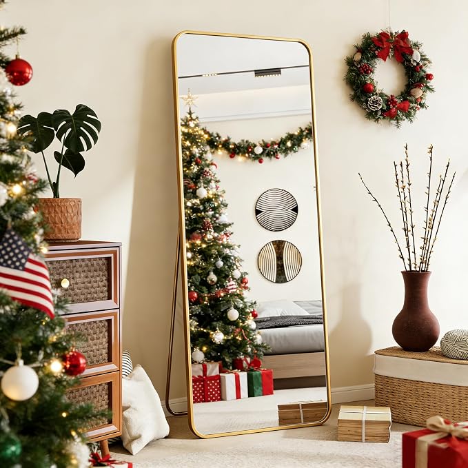 BEAUTYPEAK Gold Full Length Mirror, Suitable - Image 6