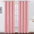 LEMOMO Blackout Curtains 66 x 95 inch/Pink Curtains Set of 2 Panels/Thermal by Lemomo