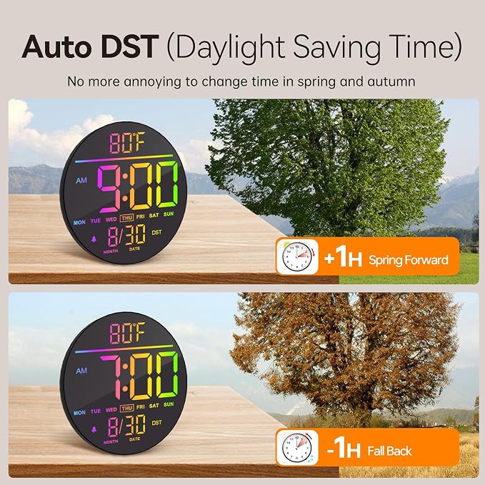 JALL 10" Large Digital Wall Clock - Image 3