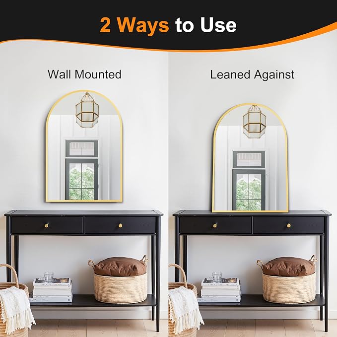 Delma Arched Bathroom Mirror, Living Room and Entryway - Image 6