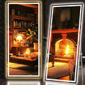 Hasipu Full Length Mirror with Lights, Full Body Dressing Hanging Mounted Mirror by Whatssuitableisthebest