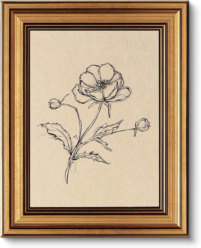VIYYIEA Vintage Gold Framed Wall Art by VIYYIEAART