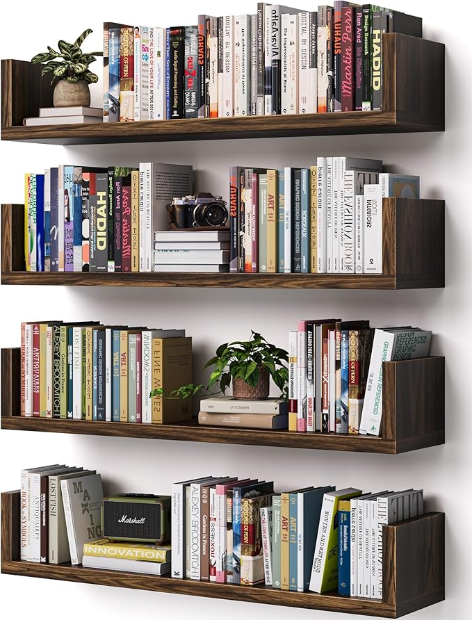 Wall Bookshelf, U Shaped Floating Bookshelf, Hanging Bookshelves by Unknown