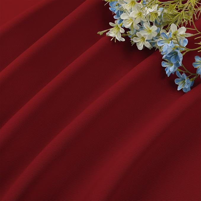 CUCRAF Red Blackout Curtains 45 inch Length 2 Panels Set, Rod Pocket Room - Image 7