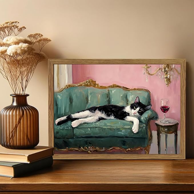 Fun Cat Wall Art Cute Tuxedo Cat - Image 6