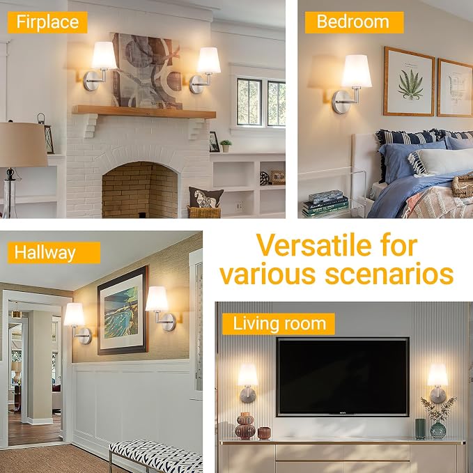 Nekhung Battery Operated Wall Sconces Set of 2, Wireless Wall Light - Image 8