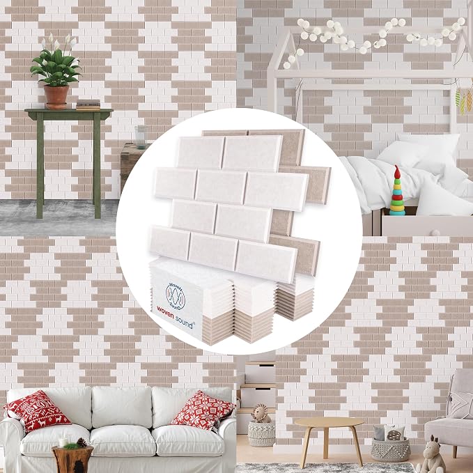 WoveN SounD Brick Acoustic Wall Panels Seamless Visual, High Density, Sound - Image 8