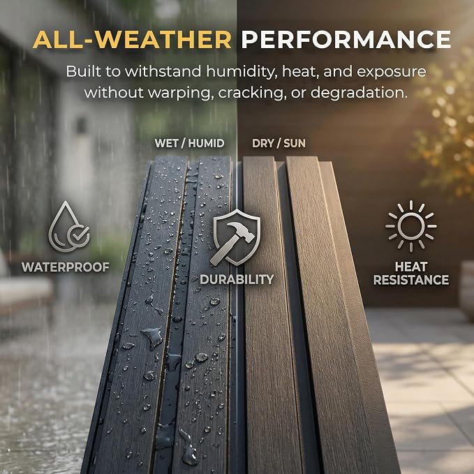 From Plain to Beautiful in Hours WPC Exterior Wall Slat Panels Waterproof - Image 3