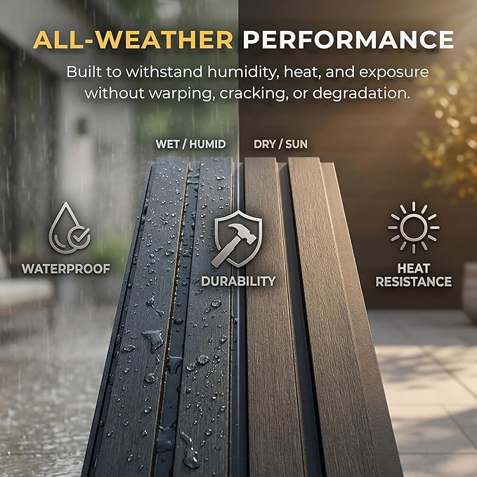 From Plain to Beautiful in Hours WPC Exterior Wall Slat Panels Waterproof - Image 3