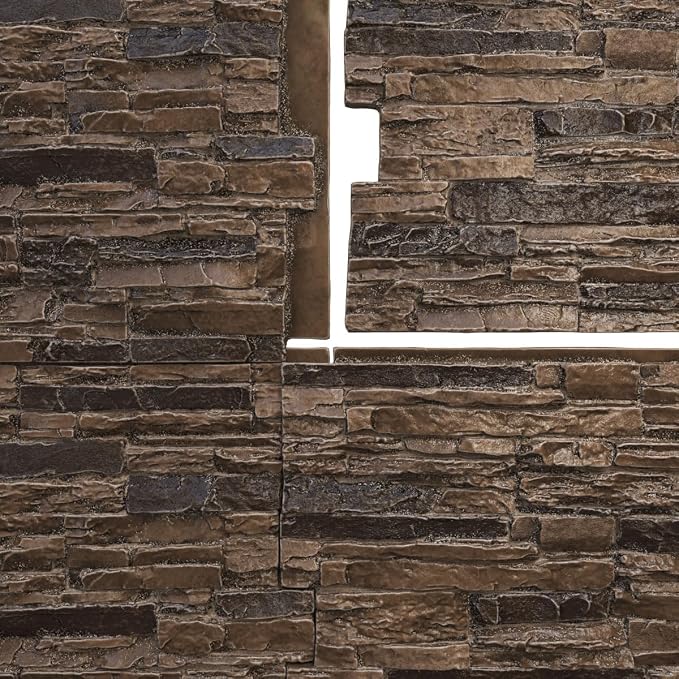 EverStone Canyon Ridge Faux Stone Panel, 45 3/4"W x 24 1/2"H x 1 1/4"D - Image 9