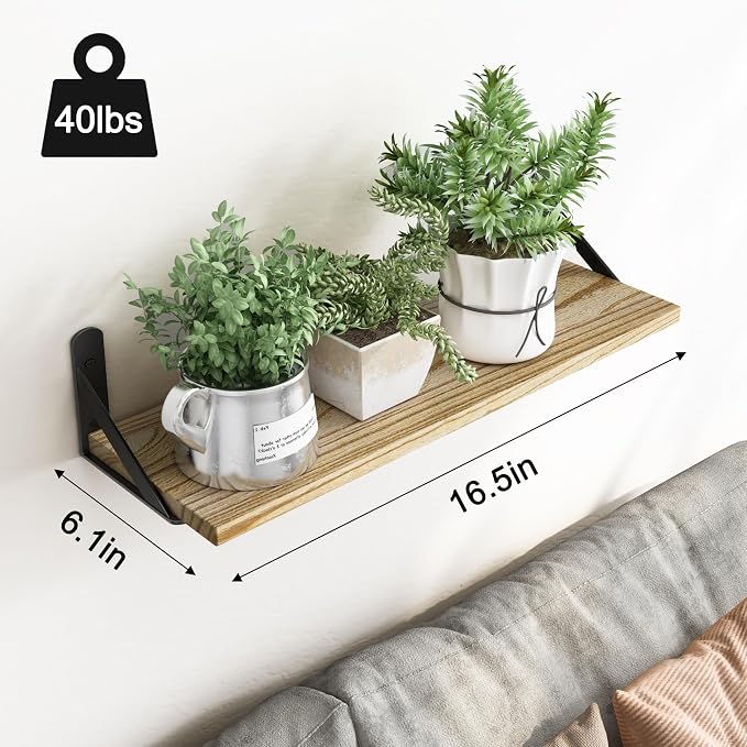 YGEOMER 16.5 Inch Floating Shelves - Image 3