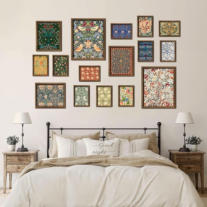 ANERZA 16 PCS Framed William Morris Wall Art Decor, Floral Wall Prints - Image 7