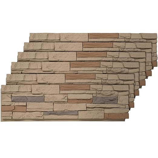 ROOMTEC 6-Packs Faux Stone Wall Covering Panels by ROOMTEC