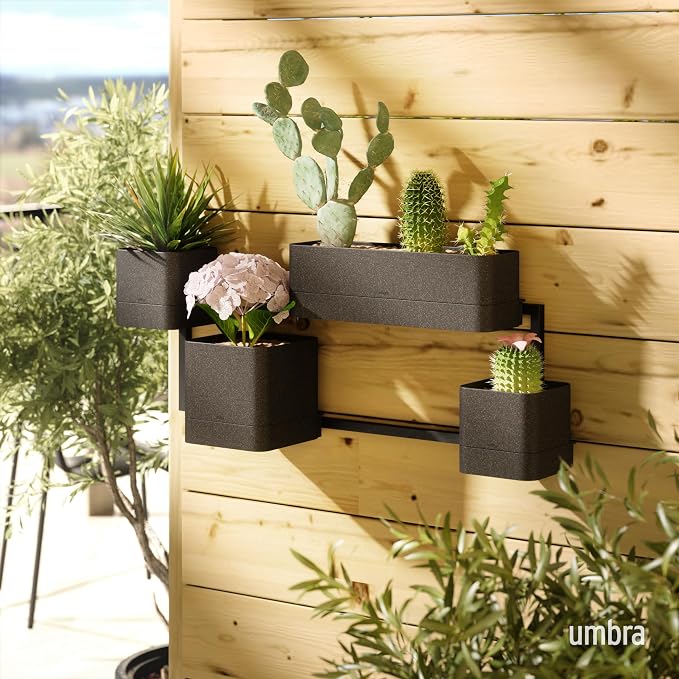 Umbra Cubiko Wall Planter with 4 Lightweight and Durable Pots - Image 2
