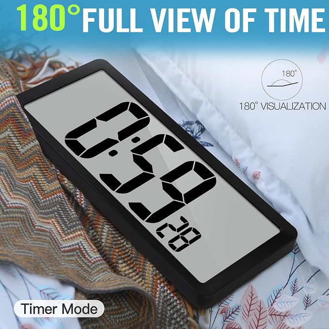TXL 14.2"" Large Digital Wall Clock Battery Operated, Digital Clock Large - Image 6