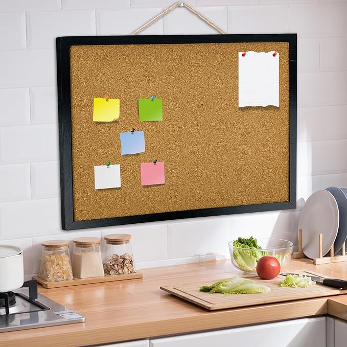 GDMINLO Black Cork Bulletin Board, 17.7 X 13.3 inches - Image 6