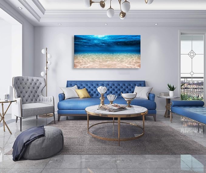 S00775 Print Artwork Blue Ocean Sea Wall Art Canvas Prints Picture Seaview - Image 7