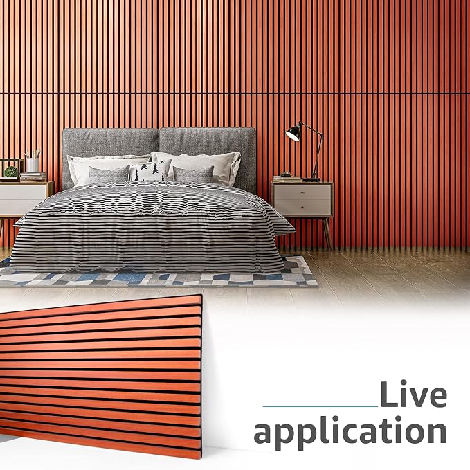 Art3d 4 Pack 47.2 x 23.6in. Wood Slat Acoustic Panels - Image 5