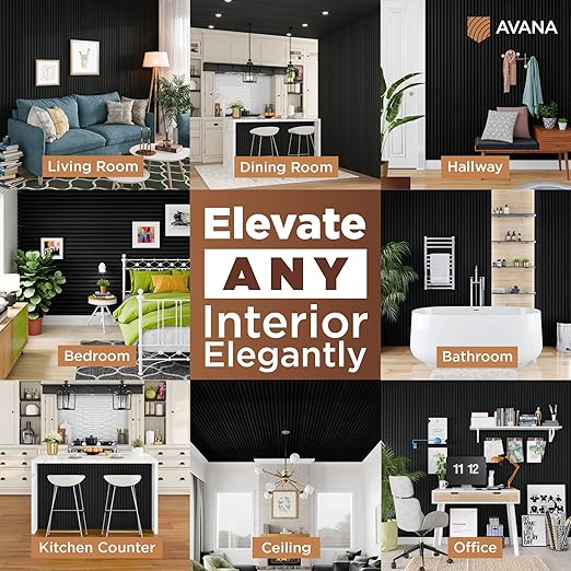 Avana Acoustic Wood Wall Panels – 93.2x11.25 Inch Panels – Fits 94x12 Layout – - Image 3